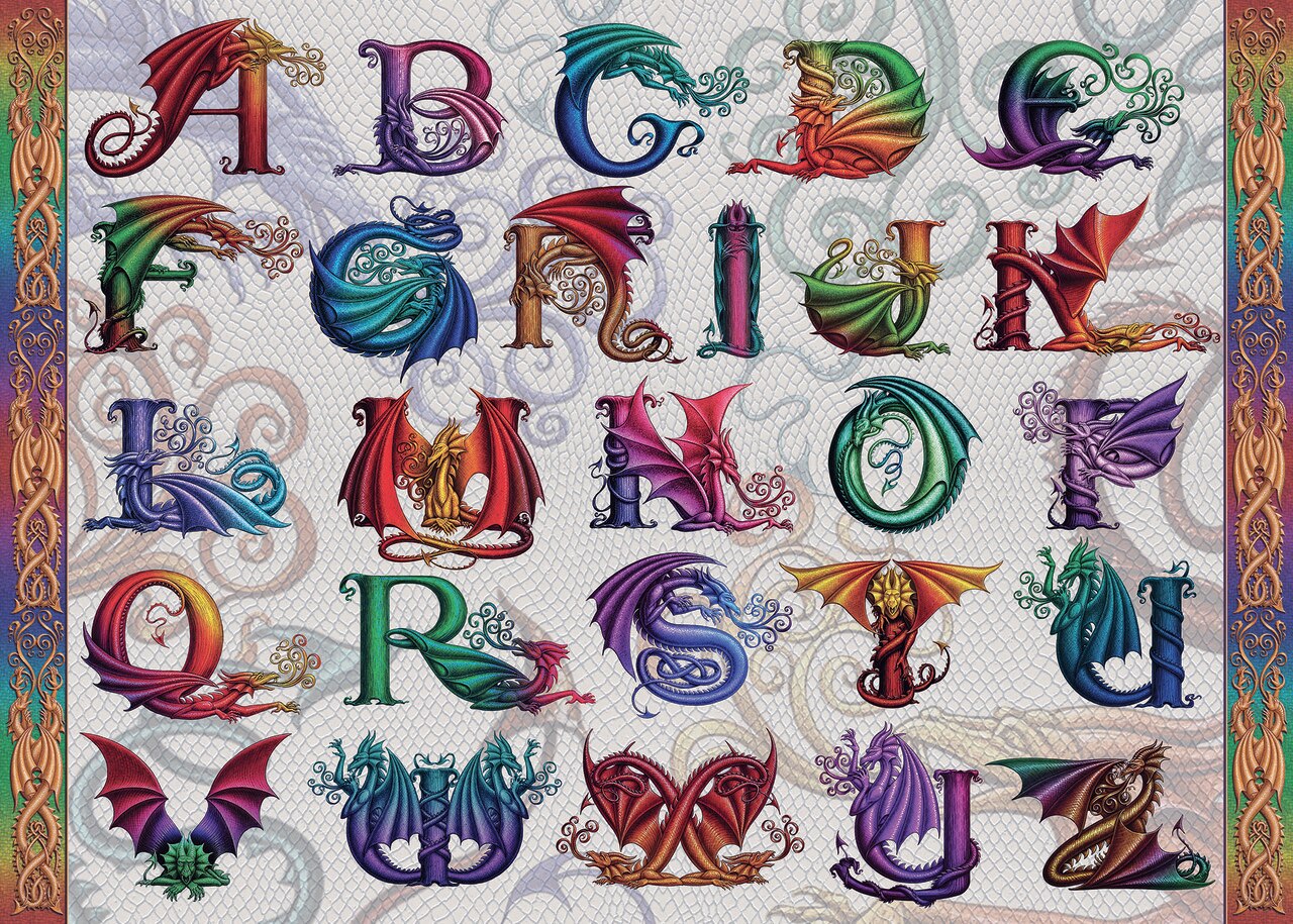 1000pc Dragon Alphabet Puzzle