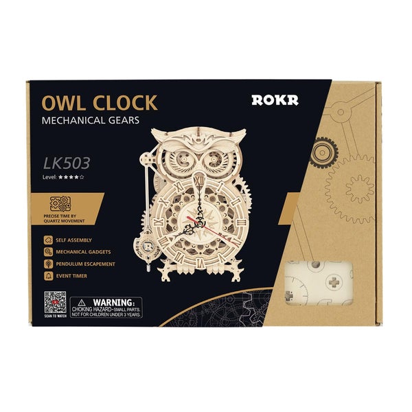 ROKR Owl Clock Battery Mechanical Gears Kit