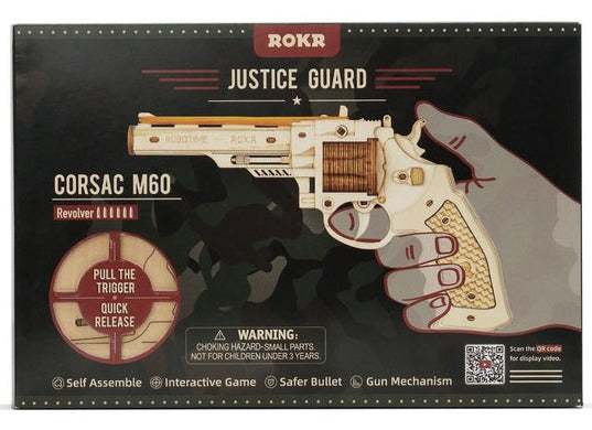 ROKR Corsac M60 Rubber Band Pistol Laser Cut Wood Kit