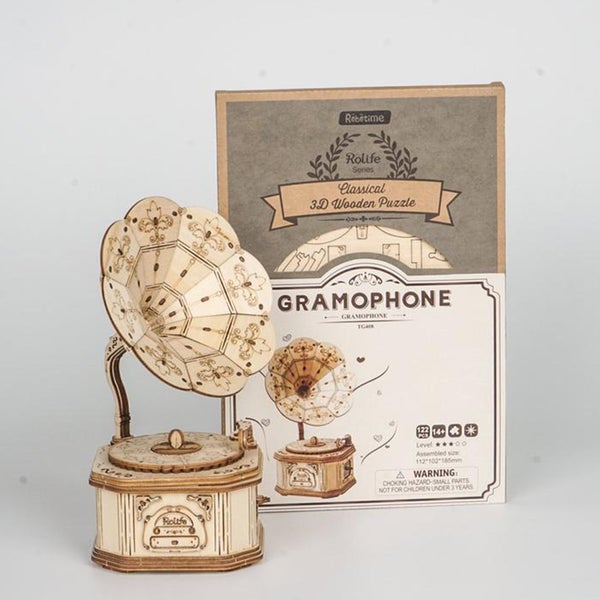 Gramophone Laser Cut Wood Kits
