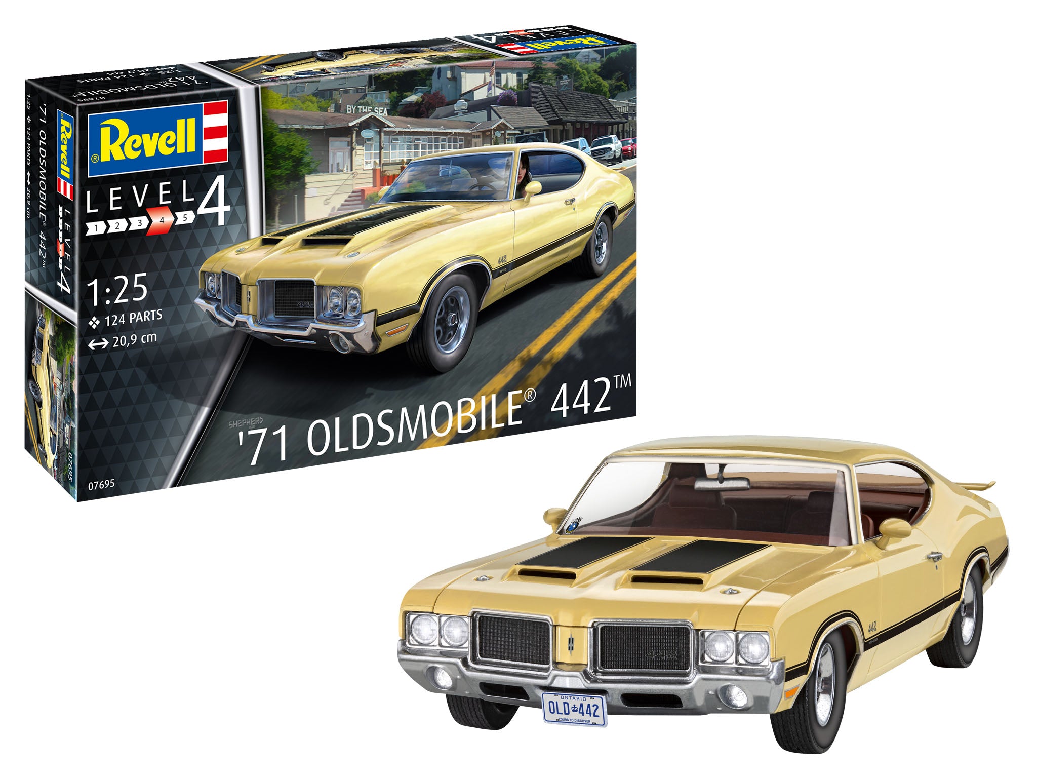 1/25 1971 Oldsmobile 442 Coupe Car w/paint & glue