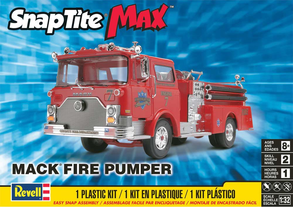 1/32 Mack Fire Pumper Snap Together