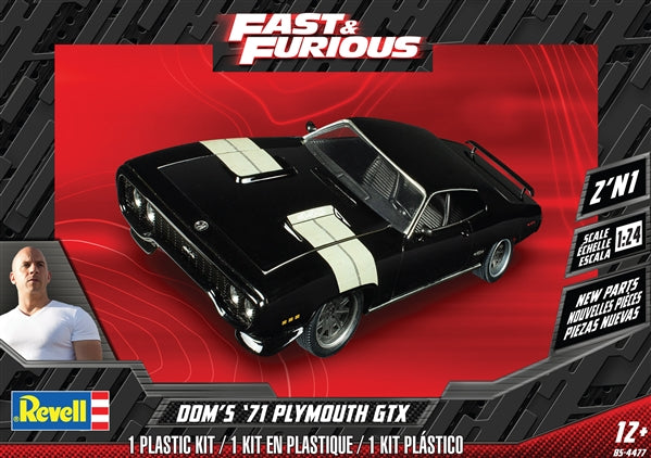 1/25 1971 Dom's Plymouth GTX Fast & Furious (2 ’n 1) (New Tooling)