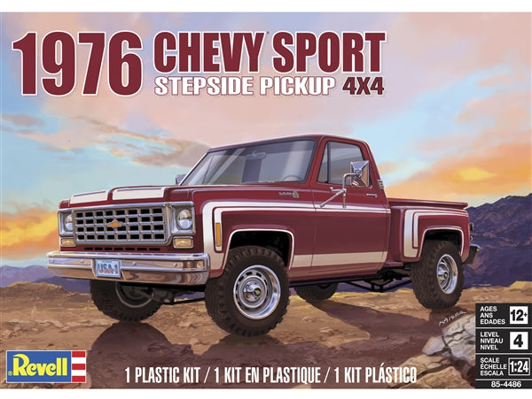 1/24 1976 Chevy Sport Stepside 4x4 Pickup Truck