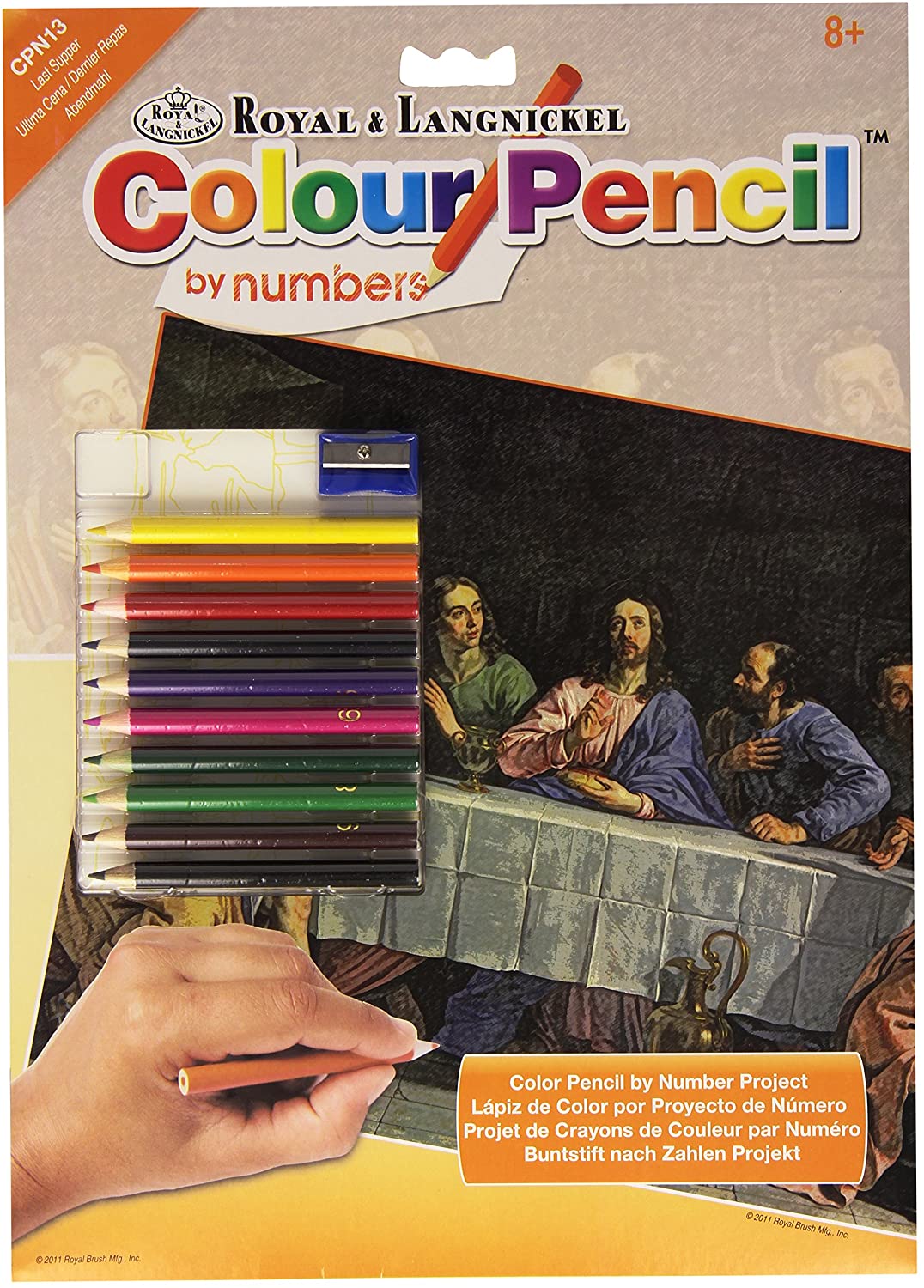Royal Brush Pencil By Numbers Last Supper Colored