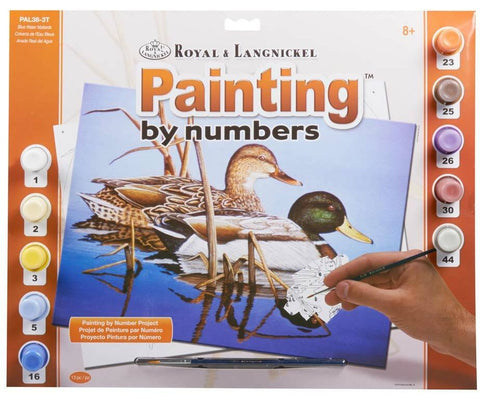 Royal Brush Paint By Number Blue Water Mallards