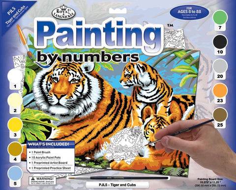 Royal Brush Paint By Number Junior Small Tigers