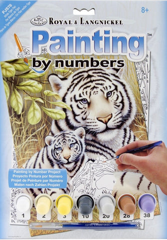 Royal Brush Paint By Number Junior Small White Tiger Pair