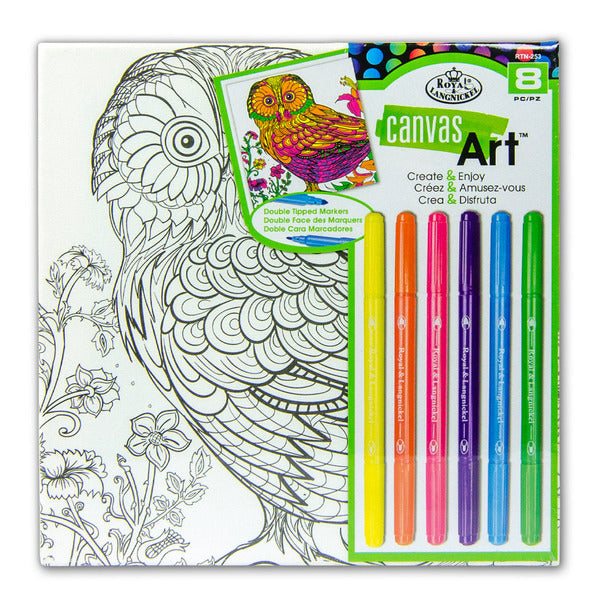 Canvas Art Markers Owl