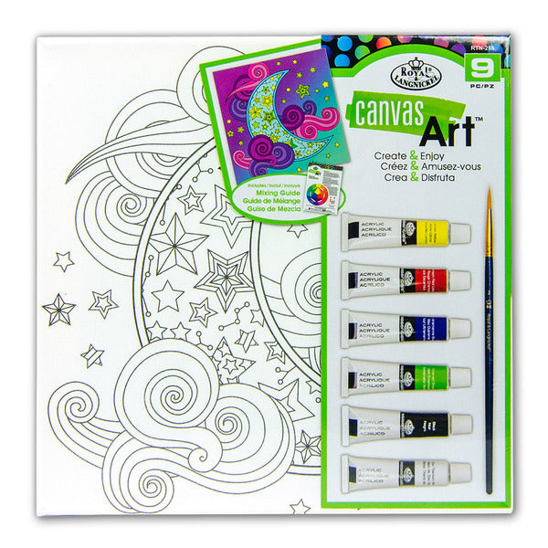 Canvas Art Paint Moon