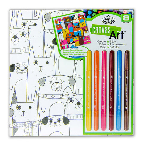 Royal Brush Canvas Art Markers Dogs