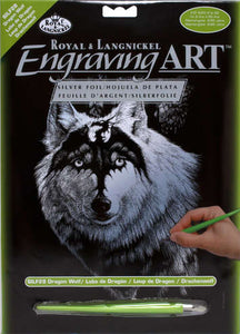 Royal Brush Engraving Art Silver Foil Dragon Wolf