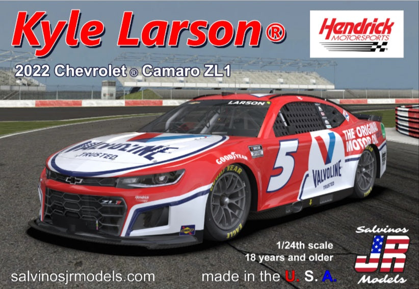 1/24 2022 Chevrolet Camaro Kyle Larson Valvoline #5 'Hendrick Motorsports'