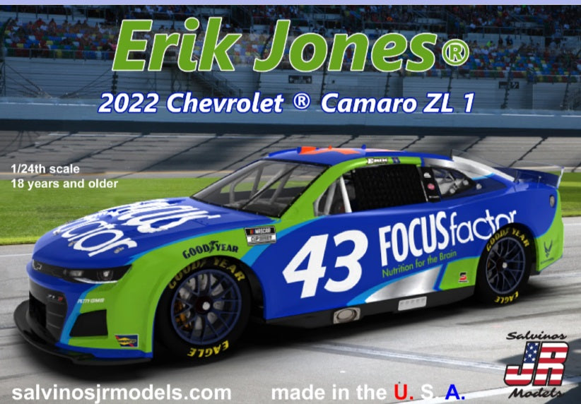 1/24 2022 Chevrolet Camaro ZL1 Race Car (Primary Livery) Erik Jones NASCAR Next Gen