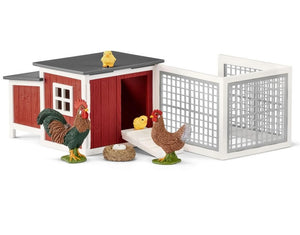 Chicken Coop with Chickens