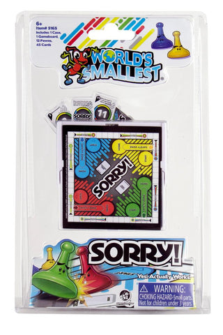 World's Smallest Sorry Game in Retail Package