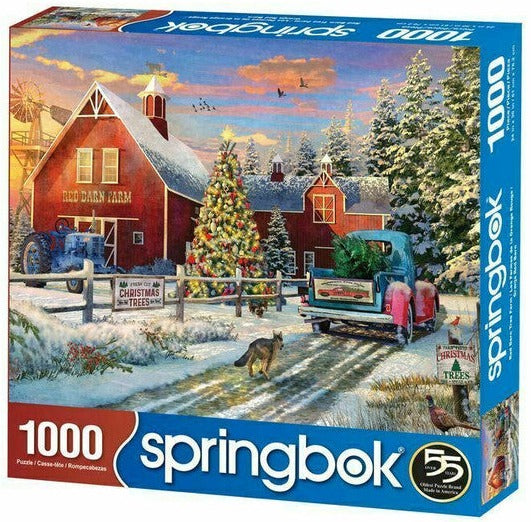 1000pc Red Barn Tree Farm Puzz