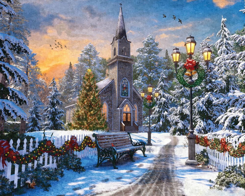 1000pc Holiday Church Puzzle