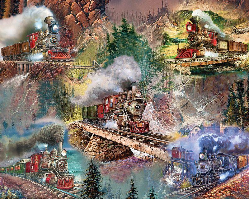 Thrilling Trains 1000pc Puzzle