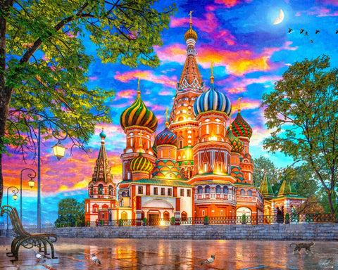 1000pc Sunset at St Basil