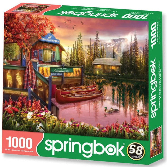 Springbok Puzzle 1500 Teile „Cabin Evening Sunset“ – Hergestellt In USA, 91,4 X 73 Cm Fertig