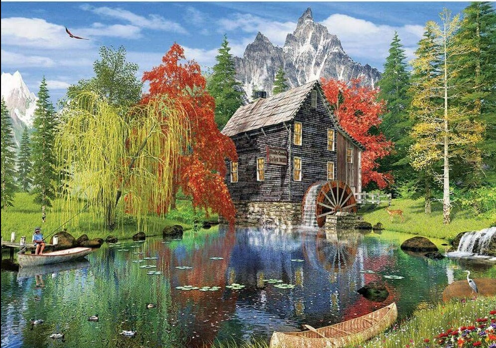 1500pc Fishing by the Mill Puz