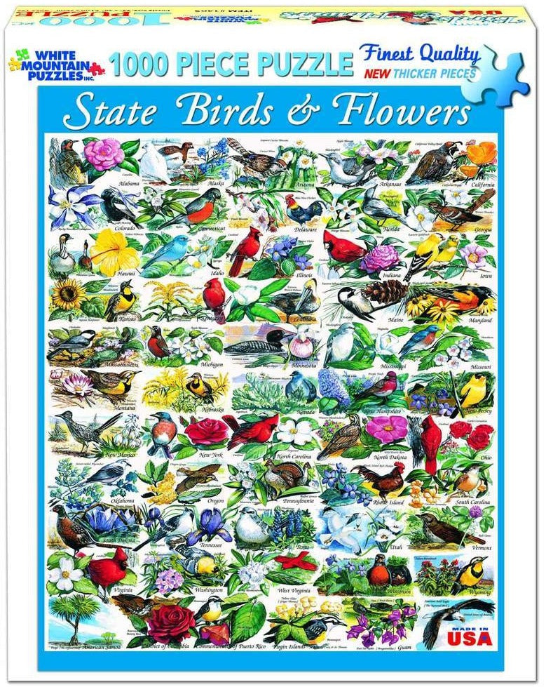 State Birds & Flowers 1000pc Puzzle