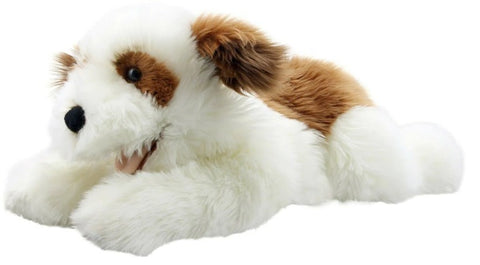 Brown & White Dog Full-Bodied Puppet