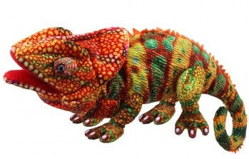 Orange Chameleon Full Body Puppet