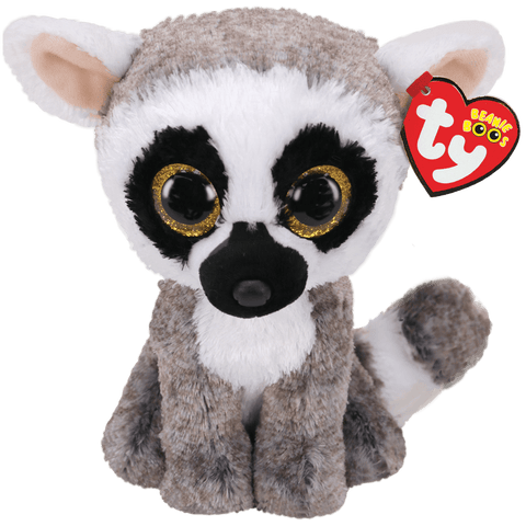 Linus - Grey and White Lemur - Beanie Boo