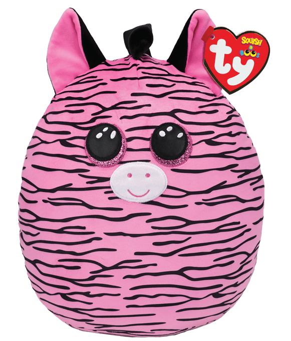 Zoey - Pink and Black Striped Zebra - Squish a Boo