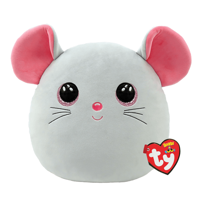 Catnip White Mouse Squish a Boo Small