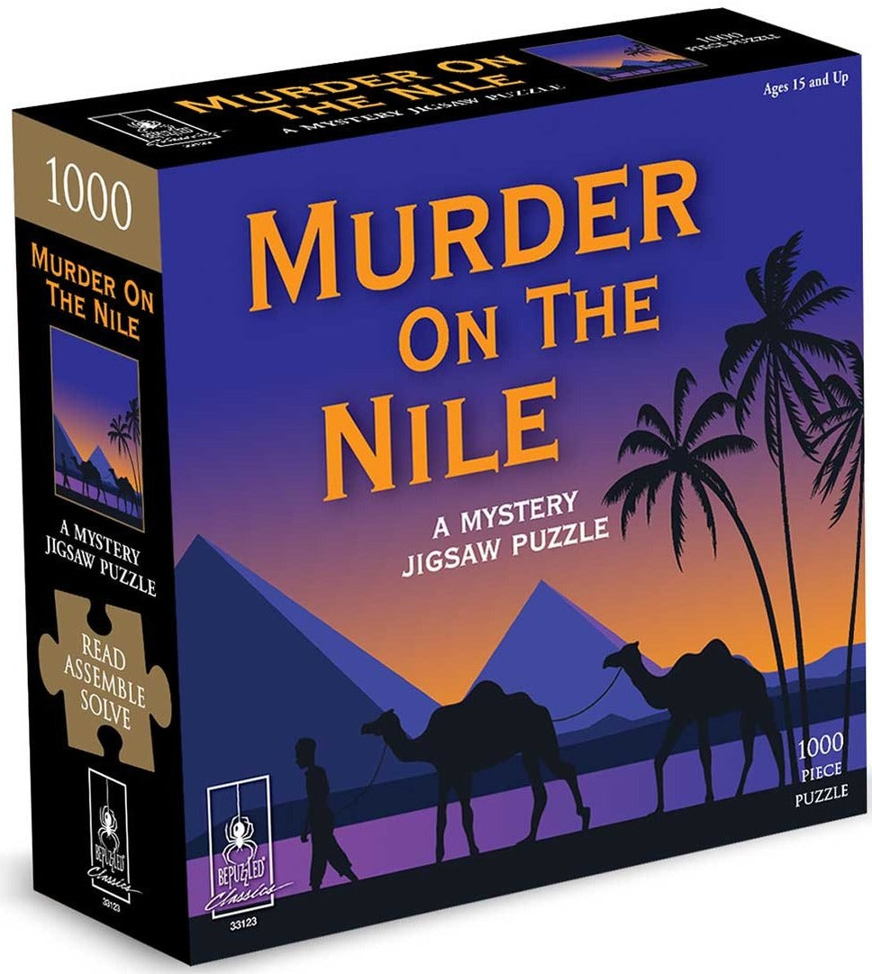 Product package with outlines of Camels, palm trees, and pyramids.