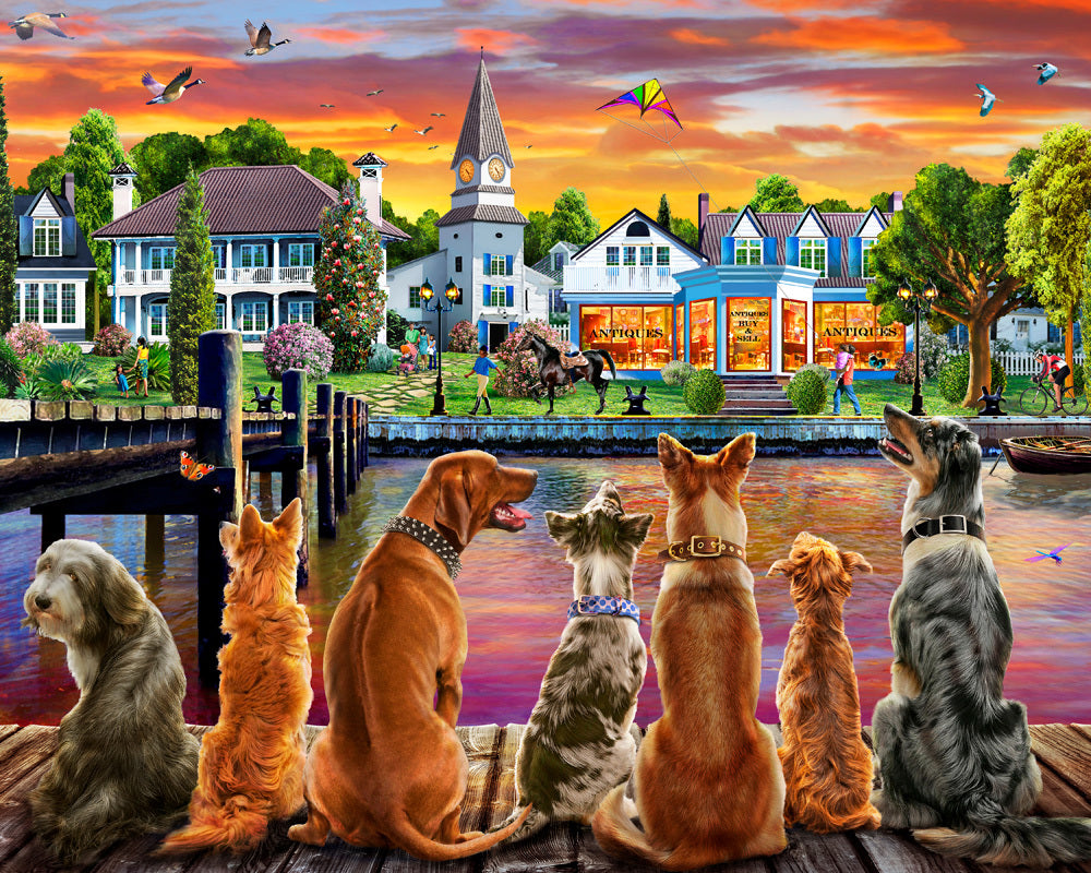 1000pc Dockside Dogs Puzzle