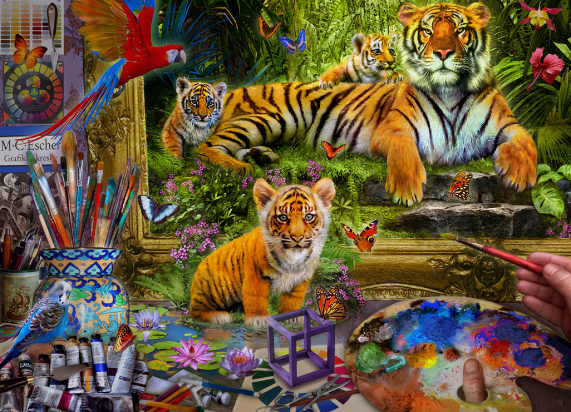 Tiger Painting 1000pc Puzzle