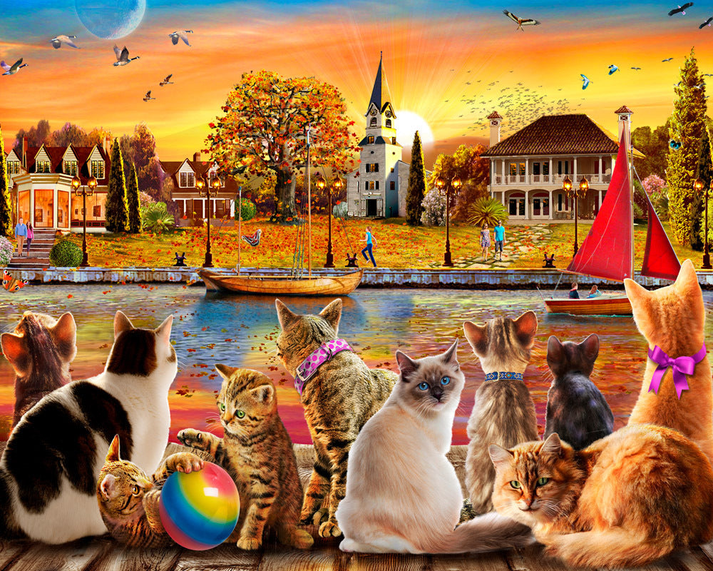 Dockside Cats 1000pc Puzzle