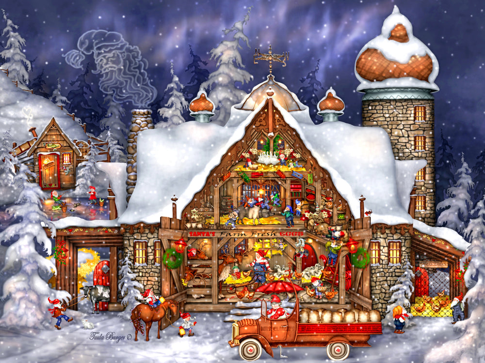 550pc Santa's Barn Puzzle