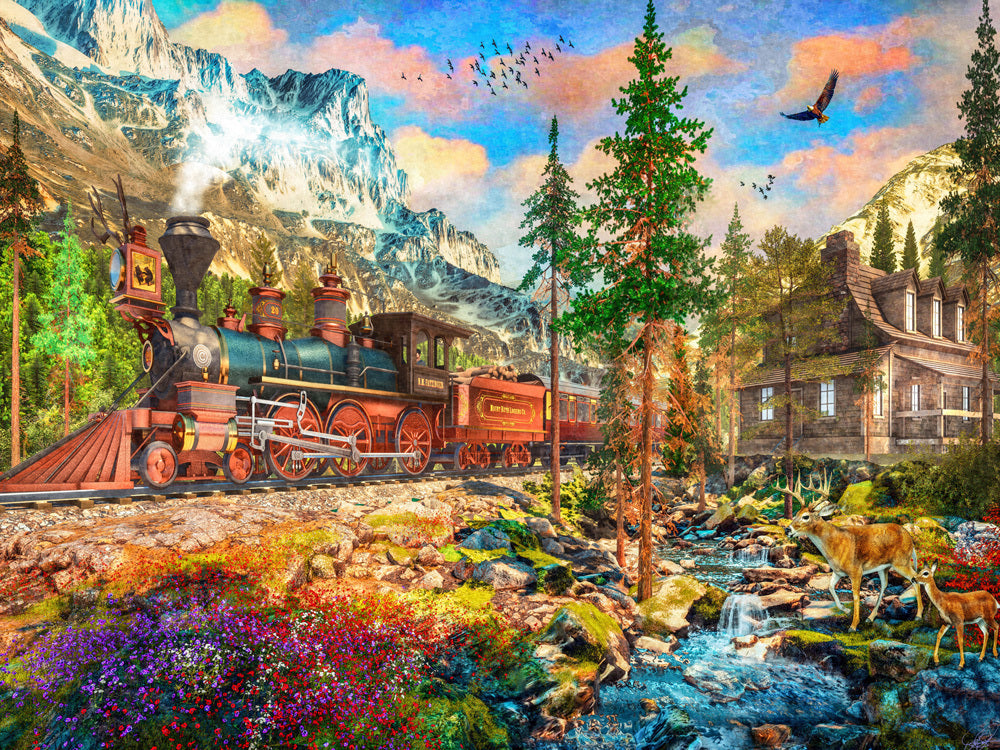 Mountain Train 550pc Puzzle