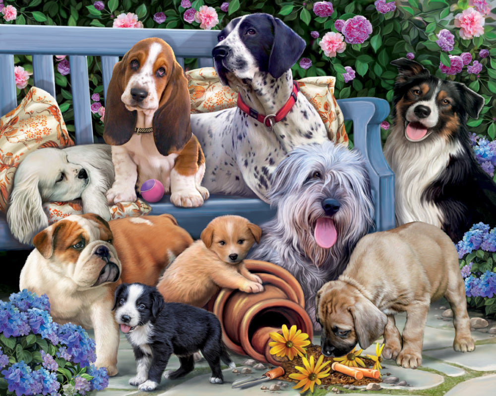 Dogs on a Bench 1000pc Puzzle