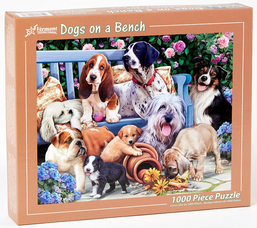 Dogs on a Bench 1000pc Puzzle