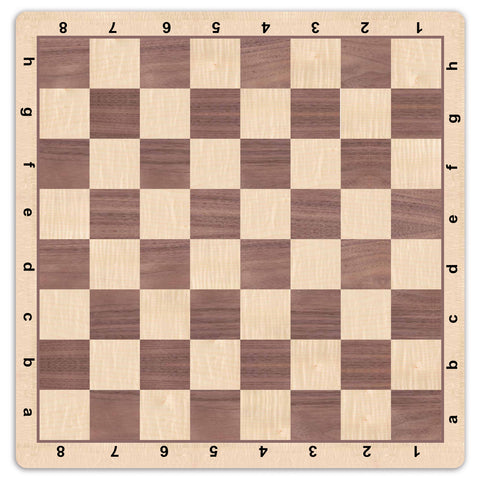 Walnut & Maple Wood Grain Mousepad Chessboard