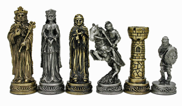 15" Medieval Chess & Checkers Game Set