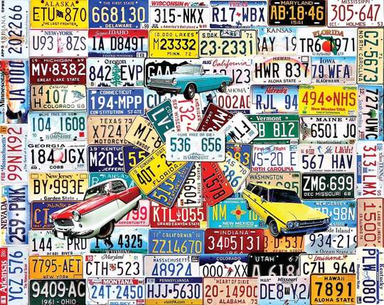 500pc State Plates Puzzle