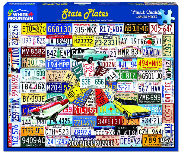 State Plates 500pc Puzzle