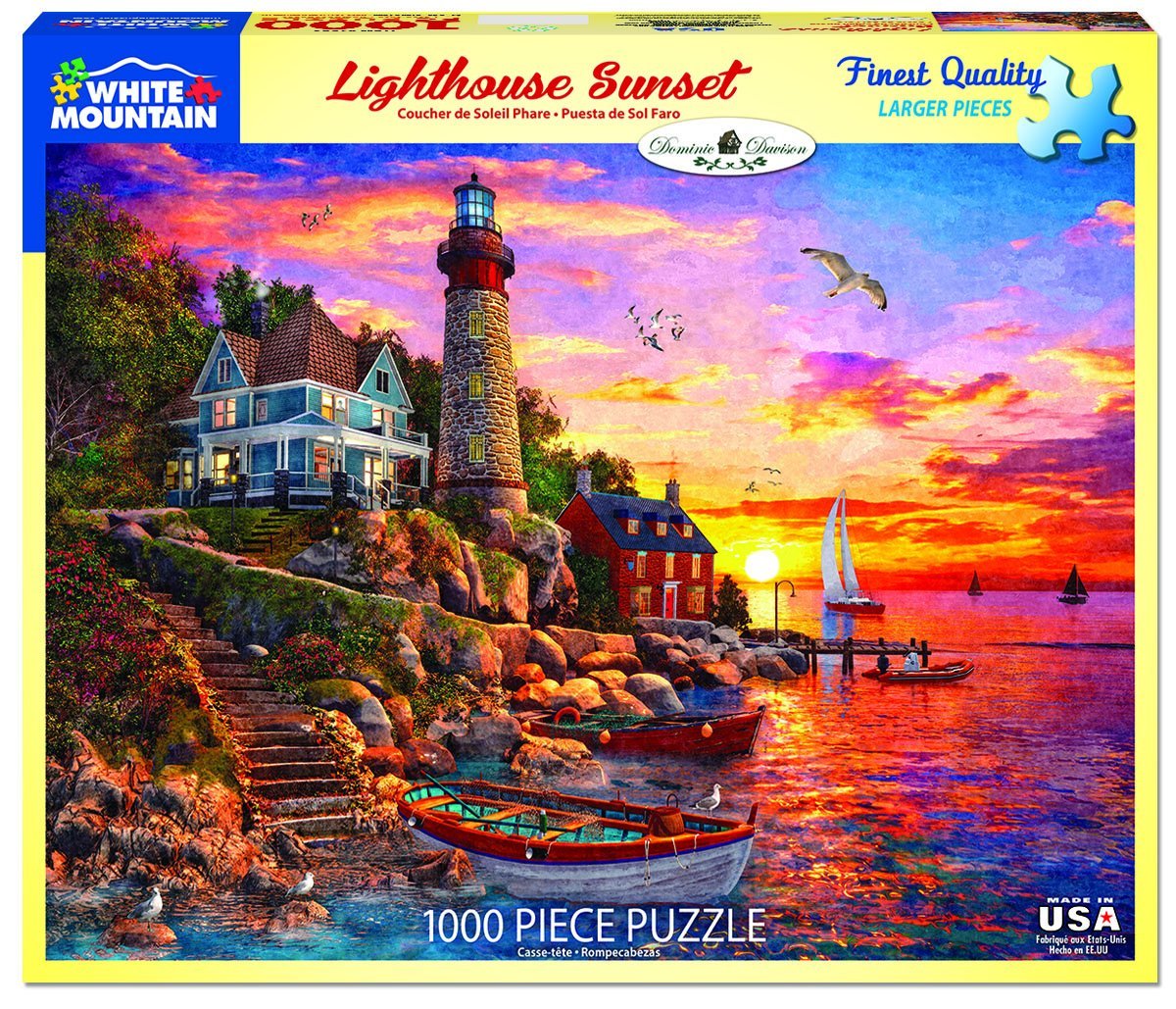 1000pc Lighthouse Sunset Puzzl