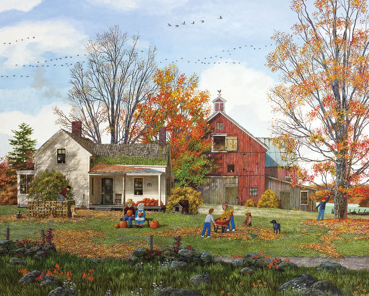 1000pc Raking Leaves Puzzle