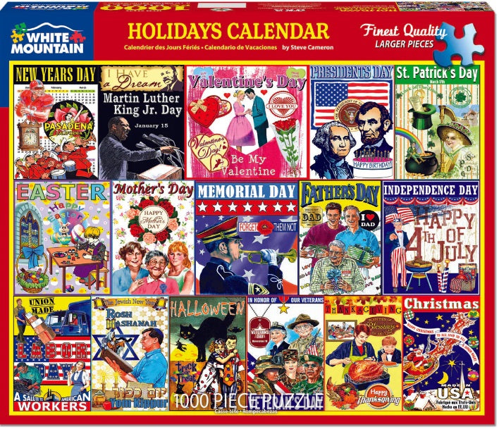 1000pc Holiday Calendar Puzzle