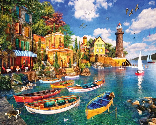 1000pc Mediterranean Harbor Pu