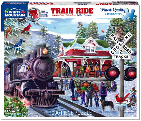 Seek & Find Train Ride 1000pc Puzzle
