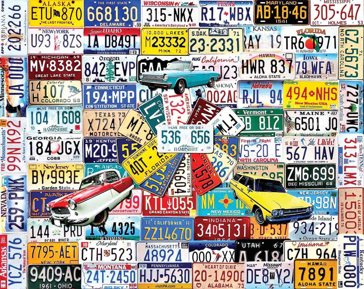 1000pc License Plates Puzzle
